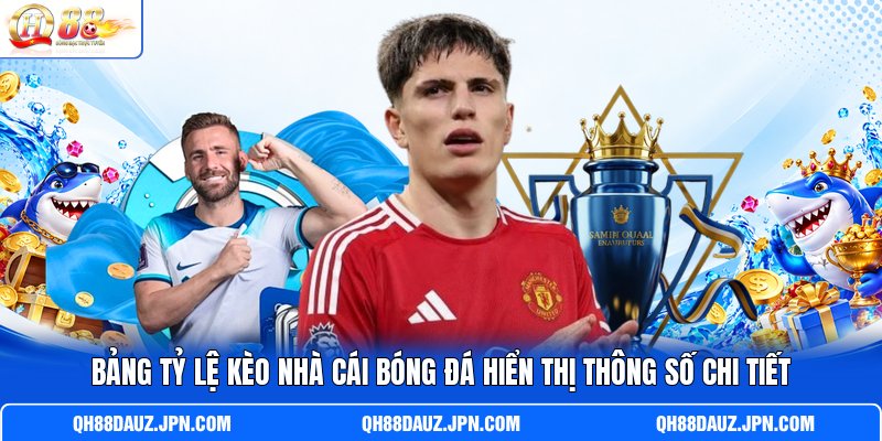 Bảng tỷ lệ kèo nhà cái bóng đá hiển thị thông số chi tiết