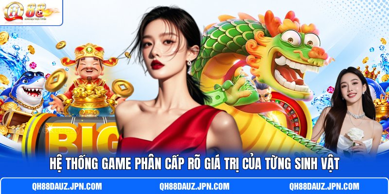 Hệ thống game phân cấp rõ giá trị của từng sinh vật