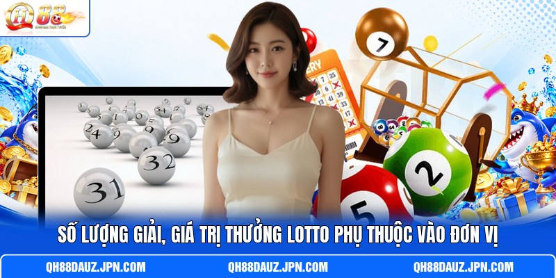 Số lượng giải, giá trị thưởng lotto phụ thuộc vào đơn vị
